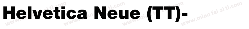Helvetica Neue (TT)字体转换